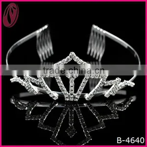 Large Decorative Adult Beaded Crown And Tiara For Sale thumbnail-1