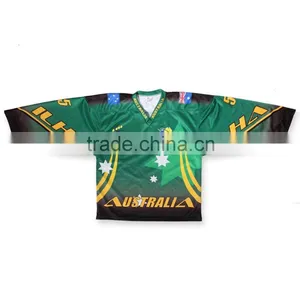 Professional Unique Team Green Sublimation Inline Female Hockey Jerseys thumbnail-5