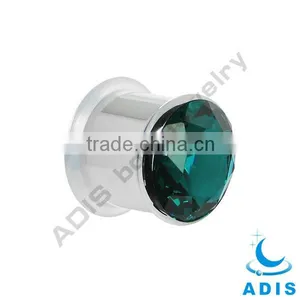 Emerald Big Stone Single Flare Earring Expander thumbnail-1