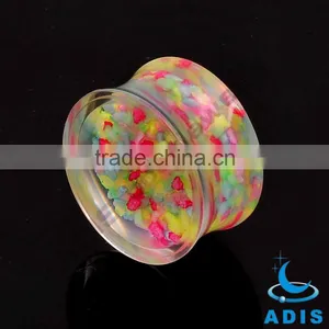 2016 Latest Body Piercing Jewelry Design Glass Ear Tunnel Flesh Tunnel for Women thumbnail-1