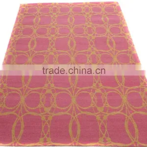 Jaquard Flat Weave Wool Rug With Canvas Backing thumbnail-1