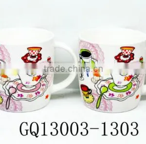 2014 New Shape Best Bone China Brands Travel Mug With Handless thumbnail-4