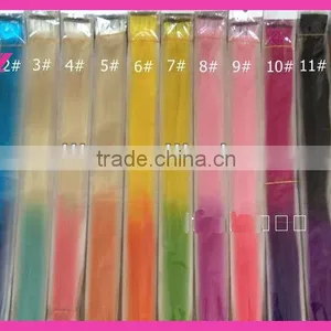 Pretty Three Tone Hair Two Tone Hair Extension Rainbow Clip in Hair Extension thumbnail-2