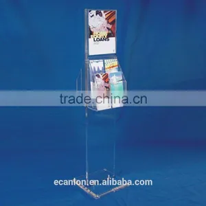 Free Standing Acrylic Brochure Holder on Floor thumbnail-1