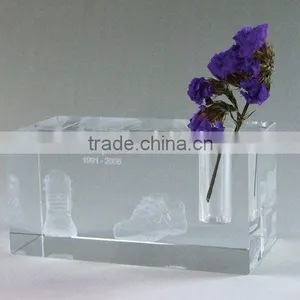 Image 3D Laser Crystal Cuboid Souvenir For Friends thumbnail-1