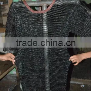 CHAINMAIL 10 MM BUTTED BLACK POSLISHED thumbnail-1