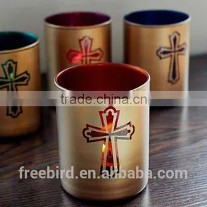 Colorful Shaped Glass Candle Jars and Decorative Candle Holder thumbnail-2