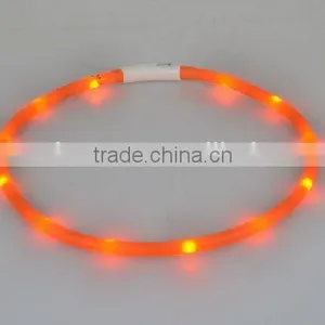 Cheapest Custom Logo Pet USB Rechargeable Silicone LED Flashing Dog Collar thumbnail-2