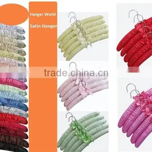 The HEAD Stain Colored Padded Hanger With Lace,stain Coat Hanger ,made in China thumbnail-1
