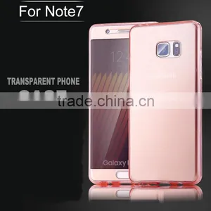 Soft TPU Transparent Case for Samung Note 7 360 Full Body Protective Cover Cases Front Touch Screen Back Cover thumbnail-1