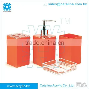 Tooth Brush, Set or Separate of Tumbler Lotion Dispenser Soap Dish Acrylic Bathroom Accessory thumbnail-2