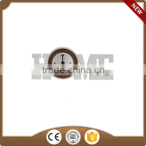 White Funny Wooden Clock thumbnail-1