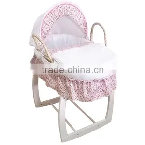 Nursery Baby Bassinet Baby Moses Basket Set ( Moses Basket/stand/dressings) thumbnail-1