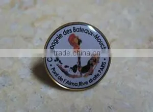 Metal Label Pin of of Football and Flag Logo thumbnail-4