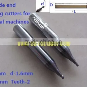 Carbide End Milling Cutters for Vertical Machines D-6mm D-1.6mm L-40mm Teeth-2 thumbnail-1