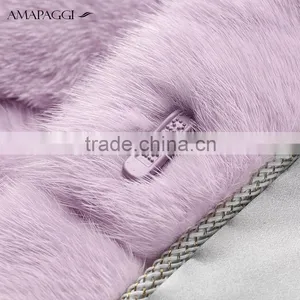 Hot Sale Fashion Long Mink Fur Winter Coat for Overcoat thumbnail-5
