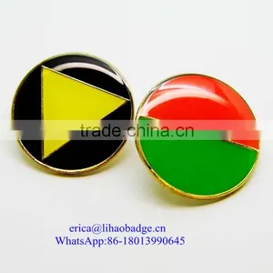 Custom Metal Soft Enamel Button Pins Badge With Butterfly Clutch thumbnail-1