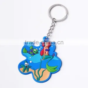 Aquarium PVC Keychain Souvenirs, Mermaid Soft Rubber Pvc Key Chain, Silicone Rubber Keychain thumbnail-1