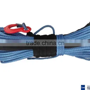 8mm x 30meters Grey Color Synthetic Winch Rope With Hook for 4x4/4wd/utv/atv/suv/offroad thumbnail-2