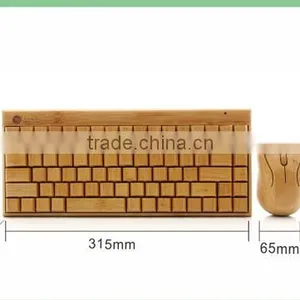 Wood Wireless Bluetooth Keyboard, Bamboo Bluetooth Keyboard for Iphone/ipad/tablet thumbnail-6