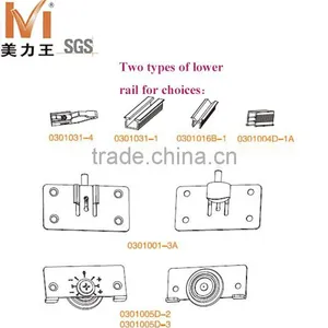 Furniture Hardware Closet Door Roller Fittings Sliding Wardrobe Door System thumbnail-5