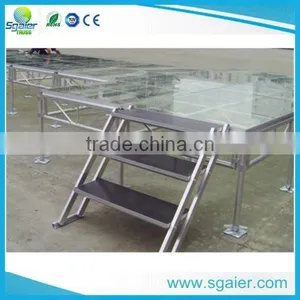 Lowest Price 4ft by 4ft Temper Glass Stage Steady Stage for Sale thumbnail-3