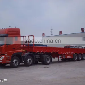 2016 Top Ranking Tri-axle Flatbed Trailer / Side Wall Semi Trailer / Side Panels Detachable thumbnail-6