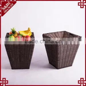 Large Capability Synthetic Rattan Woven Display Basket With Stand thumbnail-4