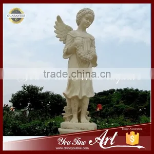 Lovely Girl Angel Statue in Marble thumbnail-1
