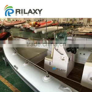 CE Certificated 25ft Fiberglass Hull Inflatable Yacht thumbnail-2