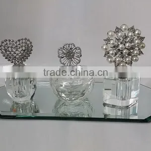 Clear Small Crystal Trinket Box With Jewelled Top thumbnail-2