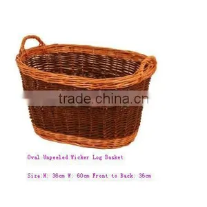 Brown Wicker Waste Basket for Sale thumbnail-1
