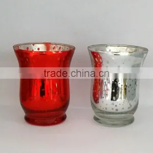New Design Electroplated Glass Candle Jars for Christmas Decoration thumbnail-5
