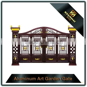 Garden Decoration Powder Coated Cast Aluminum Metal Garden Arch With Gate thumbnail-6