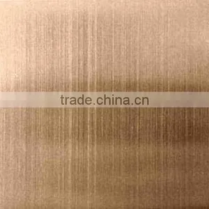4x8 Color Coated Hairline Finish Stainless Steel 0.2MM Copper Sheet thumbnail-5