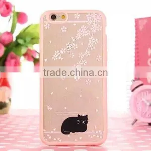 TPU + Acrylic Transparent Pink Cartoon Cute Phone Case for IPhone 6 thumbnail-6