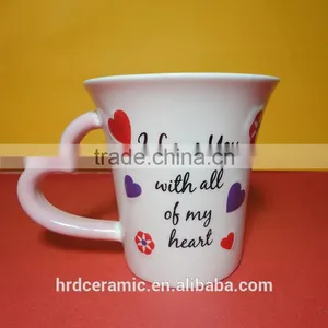 Hot Sale Hotel White Porcelain Espresso 320 ml Ceramic Coffee Cup thumbnail-3