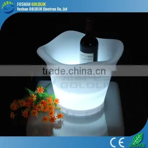 Computer Control Plastic Battery Rechargeable Ice Bucket Illuminated LED Beer Cooler thumbnail-2