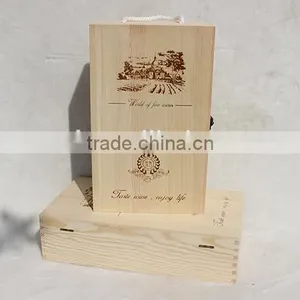 Single-deck Six Pine Wine Bottle Storage Box thumbnail-4