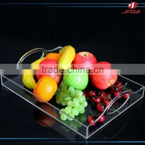 2017 Custom Made Square Clear Acrylic Serving Trays Wholesale thumbnail-5