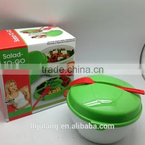 BPA Free Food Grade Salad Bowl Set With Lid&fork/Salad Bowl Set With Dressing thumbnail-5