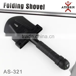 Folding Military Camping Hiking Survival Garden Shovel Spade W/ Compass thumbnail-1