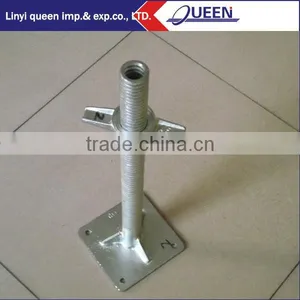 Hollow Electro Plated Scaffolding Adjustable Screw Base Jack thumbnail-1