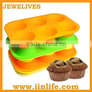 Silicone 6 Cup Mini Muffin Pan thumbnail-1