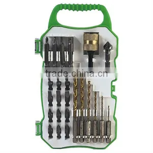 24pcs Innovative Hex Shank Twist Drill and Bit Set in Plastic Case thumbnail-1