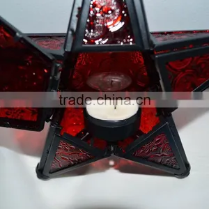 Star Glass Tea Light Candle Holder Rustick Hanging Lighting Lantern Wedding Birthday Party Decoration thumbnail-5