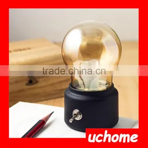 UCHOME British Retro LED Bulb Light Lamp Metallic + Glass Usb Lamp Atmosphere Rechargeable Energy Saving Night Lamp Indoor Light thumbnail-3