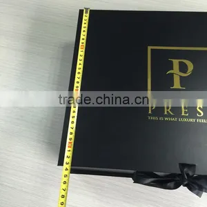 Matt Black Paper Custom Hair Extension Boxes Hair Boxes thumbnail-5