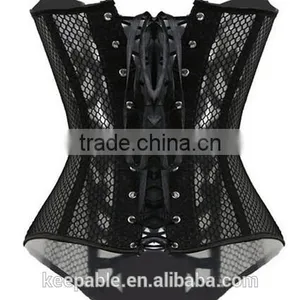 2016 Womens Black Striped Fishnet Bodystocking Underwear thumbnail-3