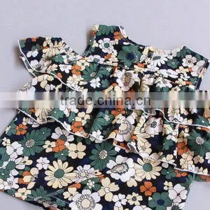 BBY6027 Hot Sale Kids Girl off Shoulder Flower Tops for Summer thumbnail-3
